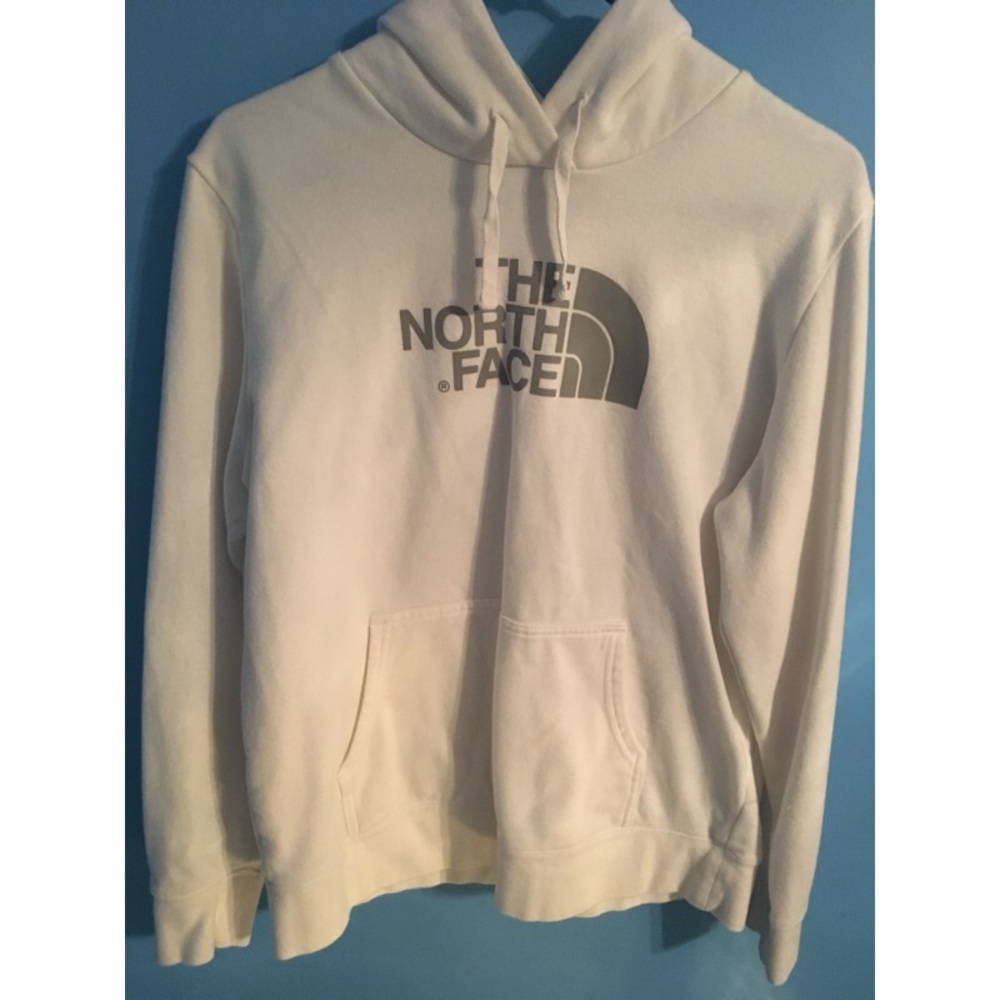 White north face hoodie